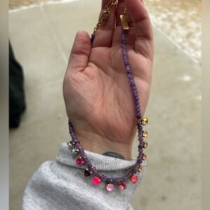 TOVA Peggy Necklace in Purple